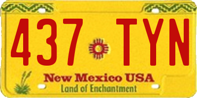 NM license plate 437TYN
