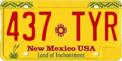 NM license plate 437TYR
