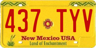 NM license plate 437TYV