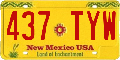 NM license plate 437TYW