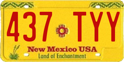 NM license plate 437TYY