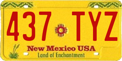 NM license plate 437TYZ