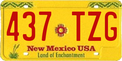 NM license plate 437TZG