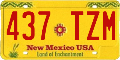 NM license plate 437TZM