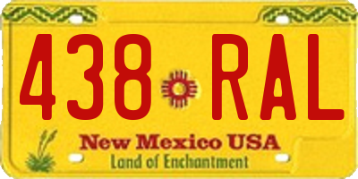 NM license plate 438RAL