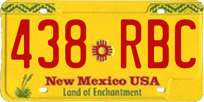 NM license plate 438RBC