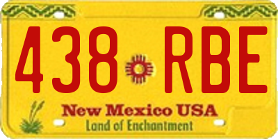 NM license plate 438RBE