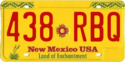 NM license plate 438RBQ
