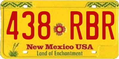 NM license plate 438RBR