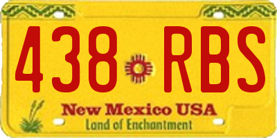 NM license plate 438RBS