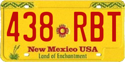 NM license plate 438RBT
