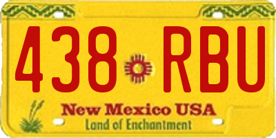 NM license plate 438RBU