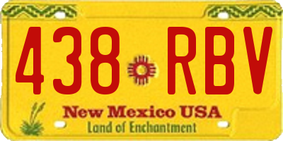 NM license plate 438RBV