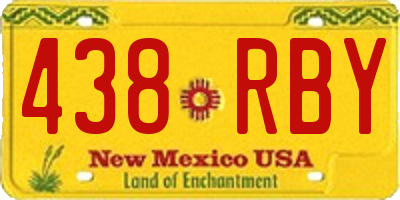 NM license plate 438RBY