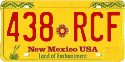 NM license plate 438RCF