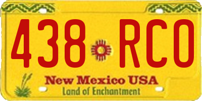 NM license plate 438RCO