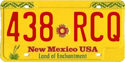 NM license plate 438RCQ