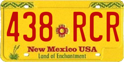 NM license plate 438RCR