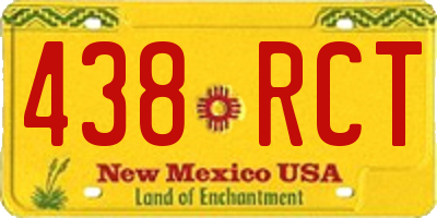 NM license plate 438RCT