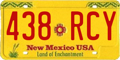NM license plate 438RCY