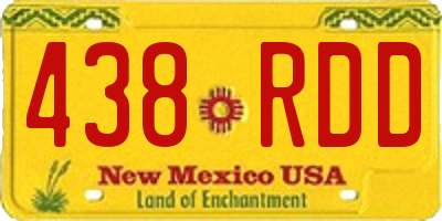 NM license plate 438RDD