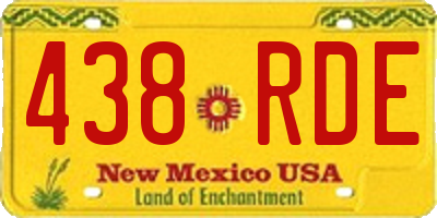 NM license plate 438RDE