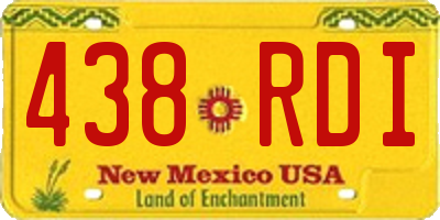 NM license plate 438RDI