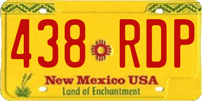 NM license plate 438RDP