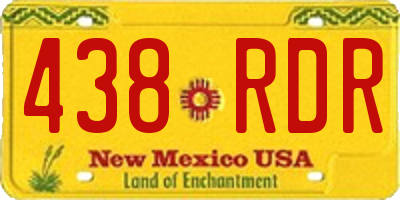 NM license plate 438RDR