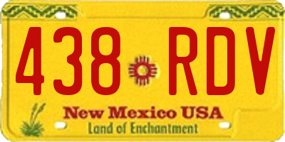 NM license plate 438RDV