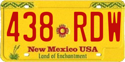 NM license plate 438RDW