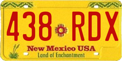 NM license plate 438RDX
