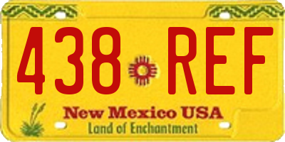 NM license plate 438REF