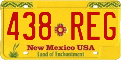 NM license plate 438REG