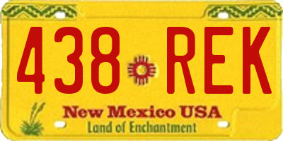 NM license plate 438REK