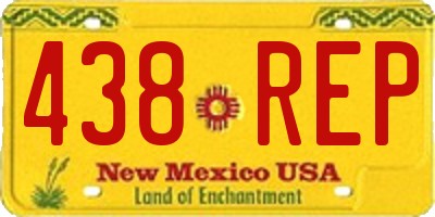 NM license plate 438REP