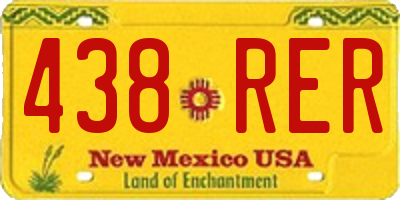 NM license plate 438RER