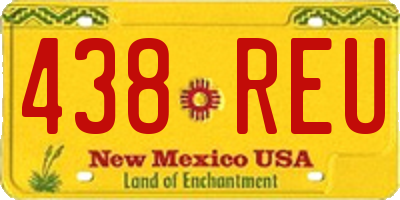 NM license plate 438REU