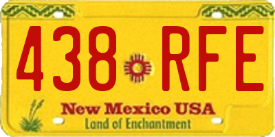NM license plate 438RFE