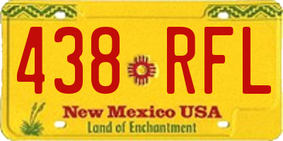 NM license plate 438RFL