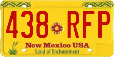 NM license plate 438RFP