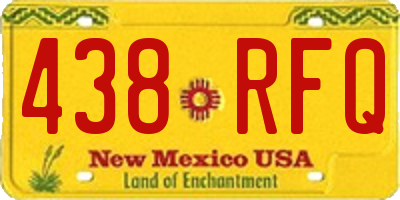 NM license plate 438RFQ