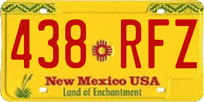 NM license plate 438RFZ