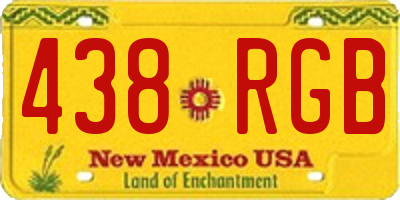 NM license plate 438RGB