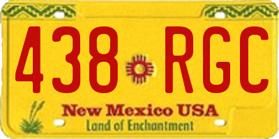 NM license plate 438RGC