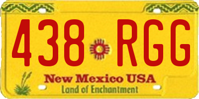 NM license plate 438RGG