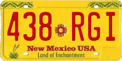 NM license plate 438RGI