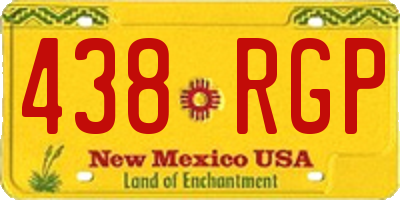 NM license plate 438RGP