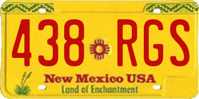 NM license plate 438RGS
