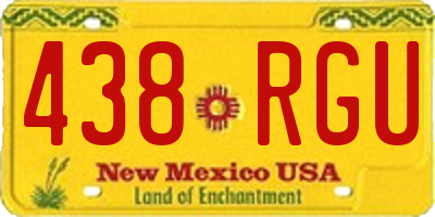 NM license plate 438RGU